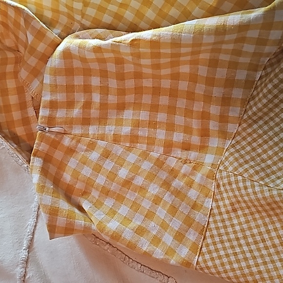 Yellow checkered miniskirt - Picture 4 of 4